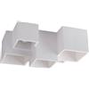 Plafoniera Foster 5 luci 37x24x15 cm bianco