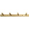 - Appendiabito in bamboo 4 posti tinto naturale 39 x 3 x 6,5 cm