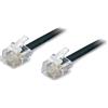 Cavo telefono piatto RJ11 6p/4C 10 m nero
