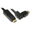 Cavo HDMI high speed connettori rotanti 1,5 m nero