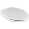 Copriwater ovale in mdf laccato bianco