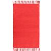 Tappeto in cotone effetto ciniglia 50x80 cm rosso
