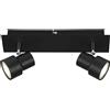 Barra LED GU10 Rock nero 5W 460 lumen 3000K 2 spot