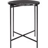 - Tavolino con piano in marmo Midnight Mystery nero Ø 43 x H 50cm