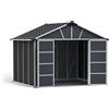 Casetta da giardino Palram in PVC Canopia Yukon sp. 10 mm grigio 9 m²