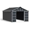 - Casetta da giardino Palram in metallo Yukon sp. 10 mm antracite 17,2 m²