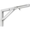 Reggimensola ribaltabile in acciaio bianco 300 x 150 x 20 mm