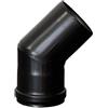 Curva a 45° per stufa a pellet Ø 100 mm x SP 1,2 mm con guarnizione
