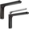 Coppia reggimensole in acciaio con cover nera e tasselli mm 120x80x25