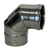 Curva a 90° in acciaio inox AISI 316 Ø 80 mm