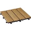 Piastrella da esterno a clic in WPC effetto legno marrone 30x30 cm 6 pz