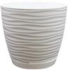 Vaso per piante Sahara in plastica con sottovaso ø 13 cm bianco