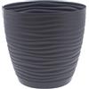 Vaso per piante Sahara in plastica con sottovaso ø 13 cm antracite