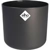 Vaso B.For Soft rotondo in plastica antracite Ø 22 cm