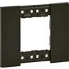 Bticino Placca 2 moduli in Tecnopolimero Bticino KA4802KG Living Now colore Nero