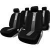 Coprisedili auto ContiClassic set completo 5 teste nero e grigio