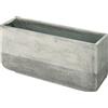 - Fioriera da esterno Phoenix cemento grigio 35x25x74,5 cm