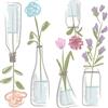 Crearreda Adesivi murali Little Vases 31x31 cm 2 fogli