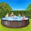 JILONG Piscina fuori terra tubolare tonda in pvc/acciao Jilong 427x84 cm