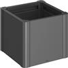 Biohort Fioriera esterno Biohort Belvedere Mini grigio scuro metallizzato 45x53x53 cm