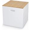 Contenitore in plastica Crystal Box 30,5x31x31 cm bianco