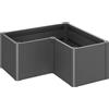 Biohort Fioriera esterno Biohort Belvedere Mini grigio scuro metallizzato 45x102x102 cm
