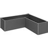 Biohort Fioriera esterno Biohort Belvedere Mini grigio scuro metallizzato 45x152x152 cm