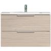 Mobile bagno sottolavabo sospeso Chloe 80x50x45 cm olmo rousseau