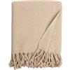 Coperta cotone Kalinda ecrù 120x150 cm