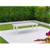Tavolo allungabile da giardino Bergen 160-220x90x74 cm bianco