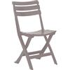 Sedia da giardino pieghevole Pinta in plastica cappuccino