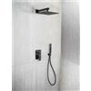 Kit doccia con soffione doccia quadro nero opaco