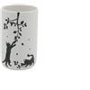 Portaspazzolini Cats in ceramica bianco