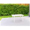 Tavolo da giardino Cayman in polipropilene 137x85x72 cm bianco