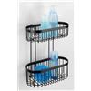 Wenko Porta oggetti doccia Wenko Classic Plus Black 2 ripiani in acciaio nero