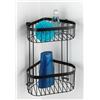 Wenko Porta oggetti doccia Wenko Classic Plus Black 2 ripiani in acciaio nero