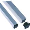 Puntale quadro alettato 20x20 mm nero 10 pz