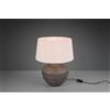 Lampada da tavolo Lou in ceramica marrone H 46cm max. 60W