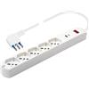 Multipresa 5 prese tedesca 10/16 A+2 USB A-C spina 10A