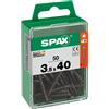Spax Vite Spax testa multipla svasata t-star plus t20 zincatura nera m 50 pz