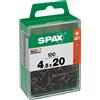 Spax Vite Spax testa multipla svasata t-star plus t20 zincatura nera m 100 pz