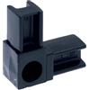 Connessione a L per tubo 20x20 mm in pvc nero