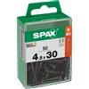 Vite Spax testa multipla svasata t-star plus t20 zincatura nera m 50 pz