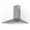 Cappa a piramide in acciaio Eolo 90 cm grigio