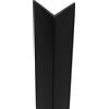 Arcansas Profilo a H 1,5 m 25x25x1 mm in pvc nero opaco