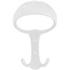 Appendi abiti in zama bianco opaco L 8 x H 14 cm