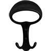Appendi abiti in zama nero opaco L 8 x H 14 cm