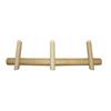 Appendiabiti in legno 3 posti tinto naturale L 35 x H 5 x P 5,5 cm