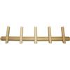 Appendiabiti in legno 5 posti tinto naturale L 55 x H 5 x P 5,5 cm