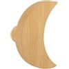 Gancio in legno di faggio luna L 6 x H 9,3 x P 3,5 cm